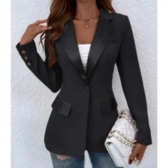 Classic Button Work Jacket Coat Blazer - Picture 2 of 15